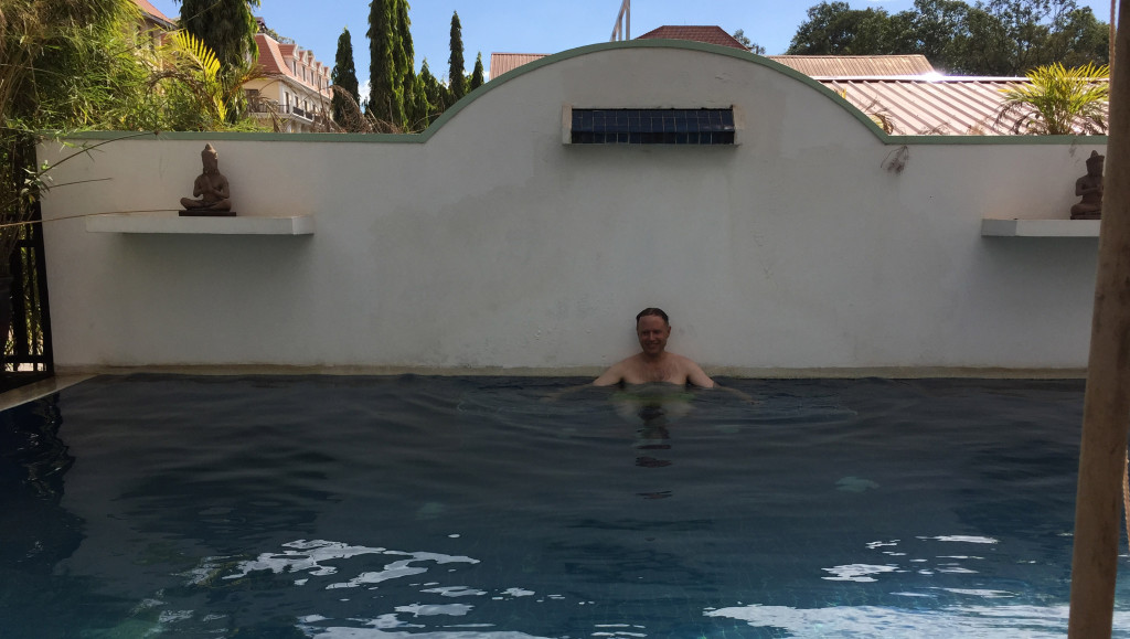 David in the pool at Passaggio Boutique Hotel